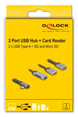 DeLOCK 64303 interface hub USB 3.2 Gen 1 (3.1 Gen 1) Type-C 5000 Mbit/s Grå