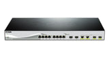D-Link DXS-1210-12TC/E netværksswitch Administreret L2 10G Ethernet (100/1000/10000) 1U Sort, Sølv