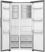 Hisense RS3P538NAIE side-by-side køle-fryseskab Fritstående 527 L Grå, Rustfrit stål