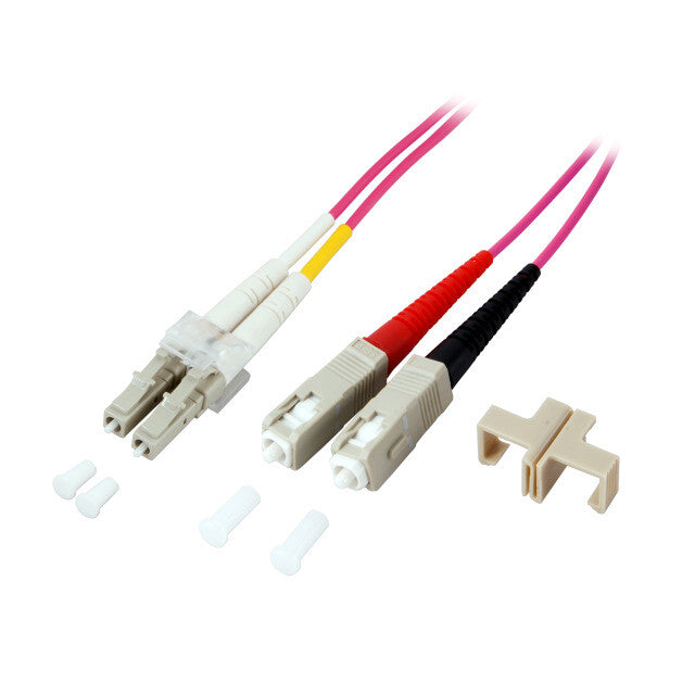 EFB Elektronik LC-SC 50/125µ InfiniBand og fiberoptisk kabel 1 m Lyserød