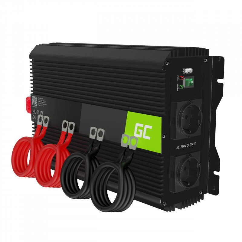Green Cell INVGC12 strømadapter og vekselret Automatisk 3000 W Sort