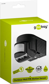 Goobay 96001 bevægelsessensor Passiv infrarød (PIR) sensor Ledningsført Væg Sort