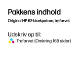 HP Original 62-blækpatron, trefarvet