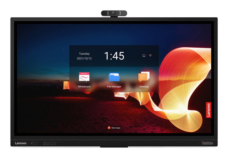 Lenovo ThinkVision T65 computerskærm 165,1 cm (65") 3840 x 2160 pixel 4K Ultra HD LED Berøringsskærm Sort
