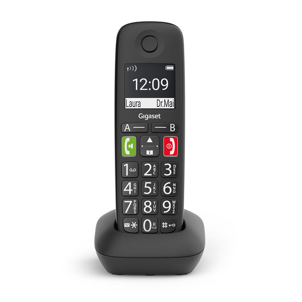 Gigaset E290HX Analog/DECT-telefon Nummervisning Sort