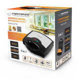 Esperanza EKT005 sandwichtoaster 700 W Sort, Grå