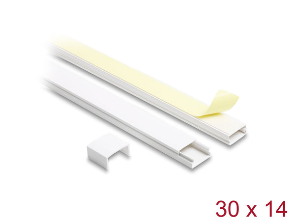 DeLOCK 22087 kabelorganisator Universel Kabelkanal Hvid 2 stk