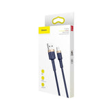 Baseus CALKLF-BV3 kabel til mobiltelefon Blå, Guld 1 m USB A Lightning