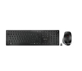 CHERRY DW 9500 SLIM tastatur Mus inkluderet Universel RF trådløs + Bluetooth AZERTY Fransk Sort, Grå