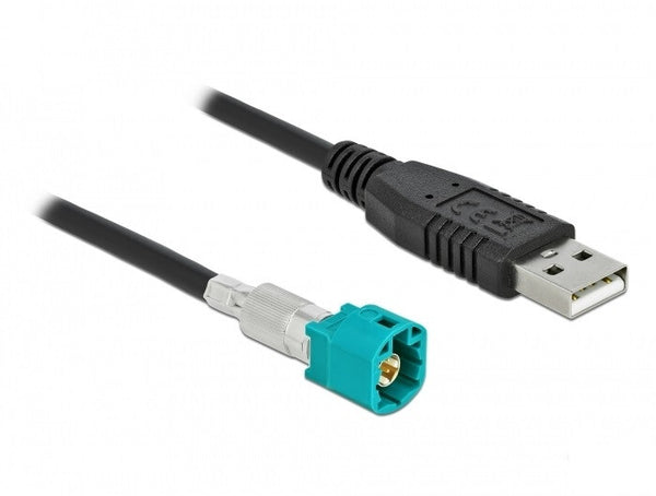DeLOCK 90490 koaxial kabel 1 m HSD Z USB 2.0 Type-A Sort