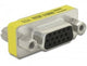DeLOCK Adapter Gender Changer VGA female-female Sub-D 15 Gul