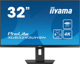 iiyama ProLite XUB3293UHSN-B5 computerskærm 80 cm (31.5") 3840 x 2160 pixel 4K Ultra HD LCD Sort