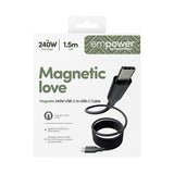 PanzerGlass empower™ by ® Magnetic 240W USB-C to USB-C Kabel | USB 2.0 | 1.5M | Space Black