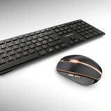 CHERRY DW 9100 SLIM tastatur Mus inkluderet Universel RF trådløs + Bluetooth QWERTZ Schweizisk Sort