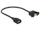 DeLOCK 0.25m 2xUSB2.0-A USB-kabel USB 2.0 0,25 m USB A 0,48 Gbit/sek. Sort