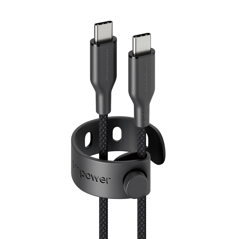 PanzerGlass empower™ by ® Racing 240W USB-C to USB-C Kabel | USB 2.0 | 1.2M | Space Black