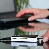 Axagon CRE-X1 kortlæser USB 2.0 Sort, Hvid