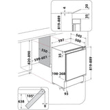 Whirlpool WBUF011 kombi-køleskab Under bordplade 126 L