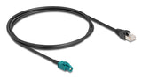 DeLOCK 90697 koaxial kabel 1 m HSD Z RJ-45 Sort, Blå