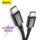 Baseus CATYS-C01 USB-kabel 2 m USB C 0,48 Gbit/sek. 100 W Sort