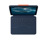 Logitech Rugged Combo 4c QWERTZ Tysk Smart Connector Blå