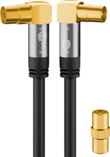 Goobay 70466 koaxial kabel 5 m Sort