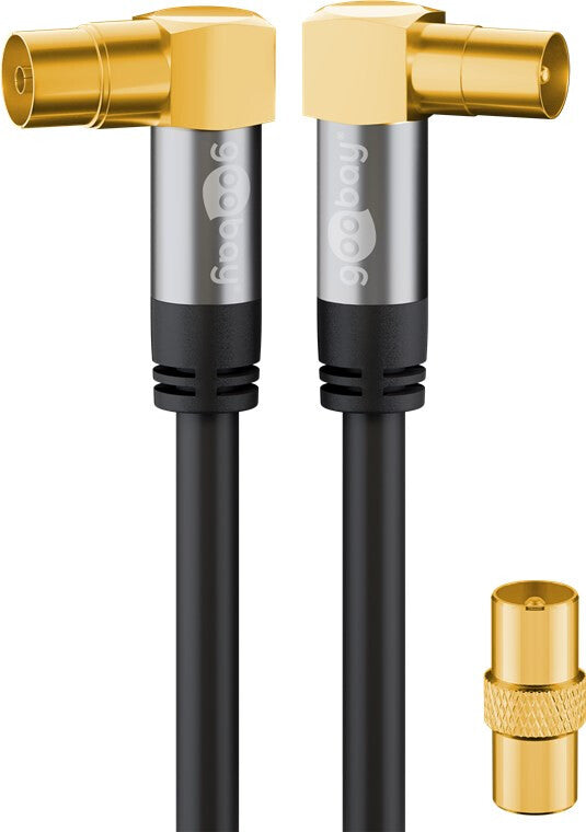 Goobay 70466 koaxial kabel 5 m Sort