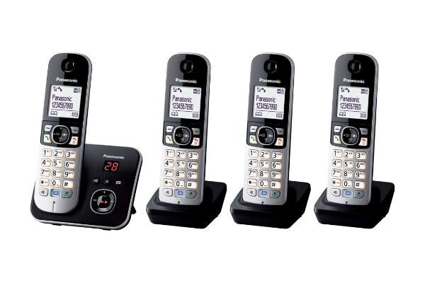 Panasonic KX-TG6824GB telefon DECT telefon Nummervisning Sort, Sølv