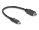 DeLOCK 85528 USB-kabel USB 3.2 Gen 2 (3.1 Gen 2) 0,25 m USB E USB C 10 Gbit/sek. Sort