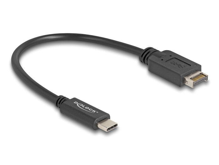 DeLOCK 85528 USB-kabel USB 3.2 Gen 2 (3.1 Gen 2) 0,25 m USB E USB C 10 Gbit/sek. Sort