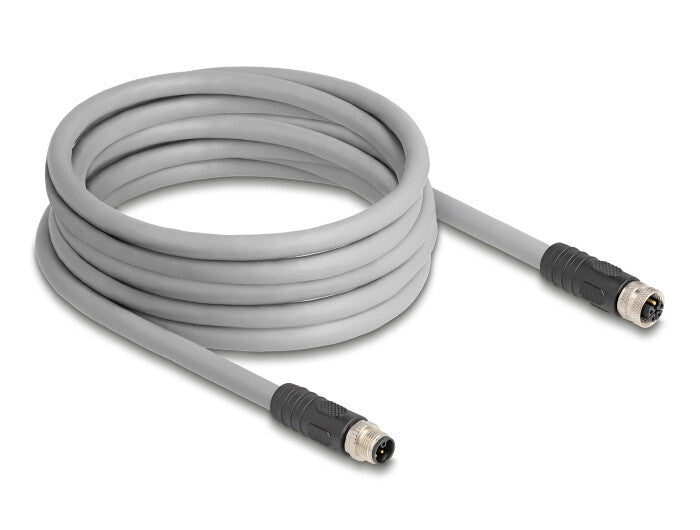 DeLOCK 80541 sensor- & aktuatorkabel 5 m RST M12 Grå