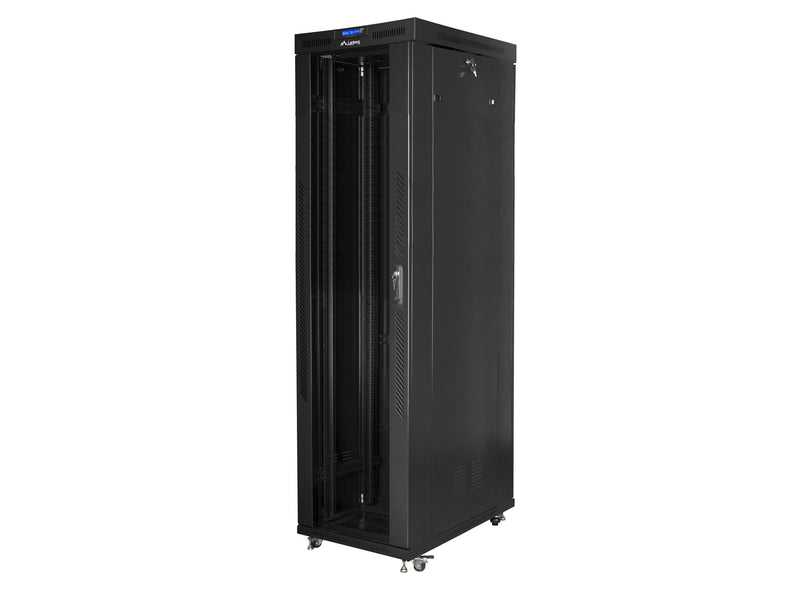 Lanberg FF01-8047-12B stativ 47U Fritstående reol Sort