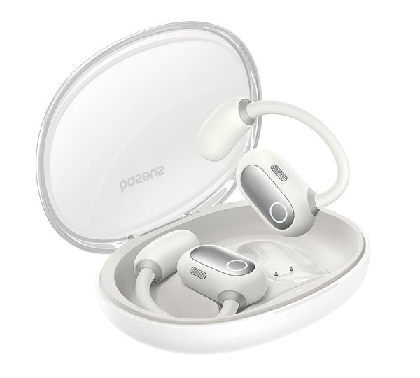 Baseus Eli Sport 1 Headset True Wireless Stereo (TWS) Ørekrog, Open-ear Opkald/musik USB Type-C Bluetooth Hvid