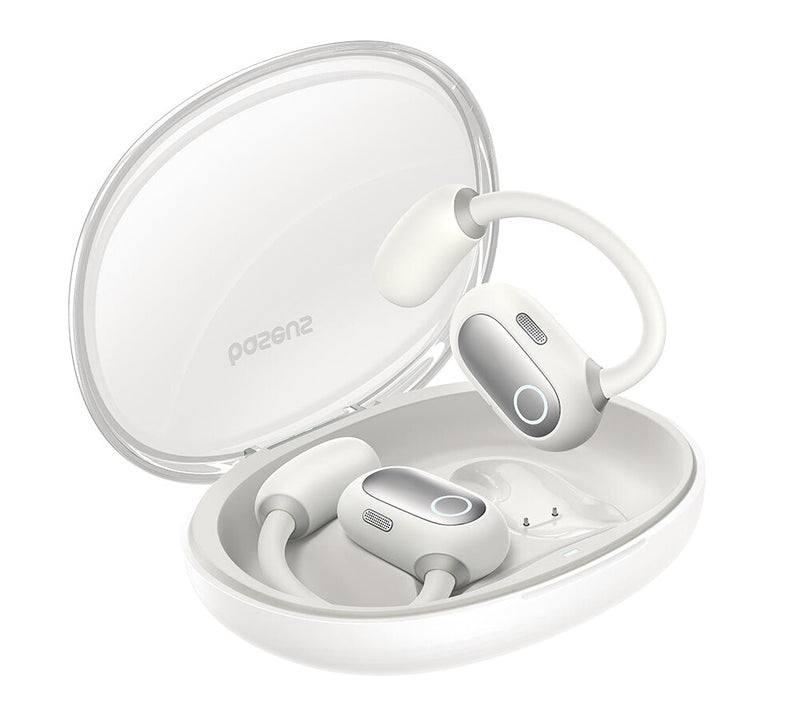 Baseus Eli Sport 1 Headset True Wireless Stereo (TWS) Ørekrog, Open-ear Opkald/musik USB Type-C Bluetooth Hvid
