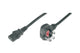 Digitus AK-440107-018-S el-ledning Sort 1,8 m BS 1363 IEC C13