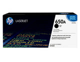 HP Original 650A LaserJet-tonerpatron, sort