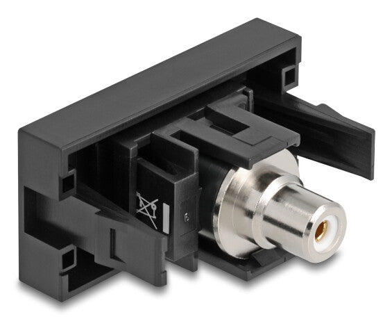 DeLOCK Easy 45 stikkontakt RCA Sort, Hvid