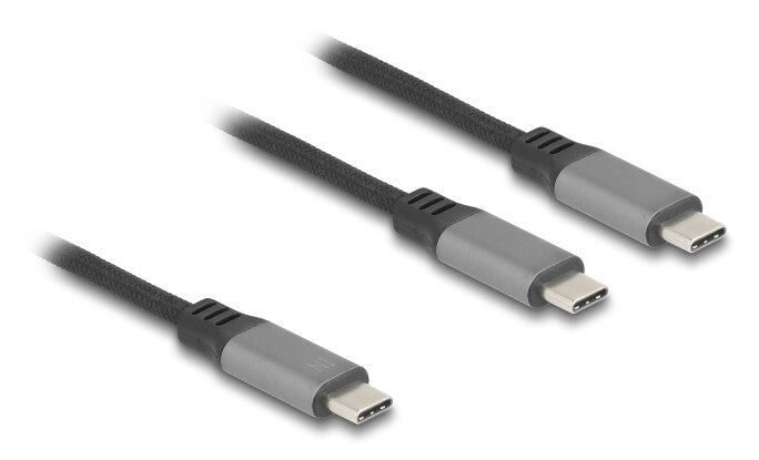 DeLOCK 81271 USB-kabel 1,2 m USB C 2 x USB C 100 W Sort, Grå