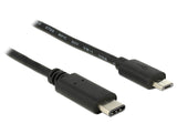 DeLOCK 83602 USB-kabel USB 2.0 1 m USB C Micro-USB B 0,48 Gbit/sek. Sort