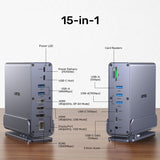UNITEK D1135AGY01 dockingstation Docking USB 3.2 Gen 1 (3.1 Gen 1) Type-C Grå