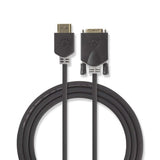Nedis CCBW34800AT20 videokabel adapter 2 m HDMI Type A (Standard) DVI-D Anthracit