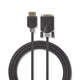 Nedis CCBW34800AT20 videokabel adapter 2 m HDMI Type A (Standard) DVI-D Anthracit