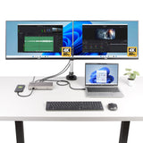 StarTech.com 150UE-USB4DOCKTRIPLE dockingstation Ledningsført USB4 Grå