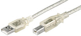 Goobay 68972 USB-kabel USB 2.0 1,8 m USB A USB B 0,48 Gbit/sek. Transparent