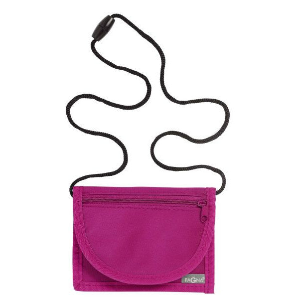 Pagna 99507-34 tegnebog, kortholder og rejsedokumentholder Halspose Lyserød Nylon