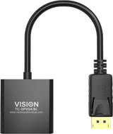 Vision TC-DPVGA/BL videokabel adapter DisplayPort VGA (D-Sub) Sort