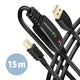 Axagon ADR-215B USB 2.0 A-M -> B-M active connecting/repeater cable 15m - Kabel - Digital/Daten USB-kabel USB A USB B 0,48 Gbit/sek. Sort