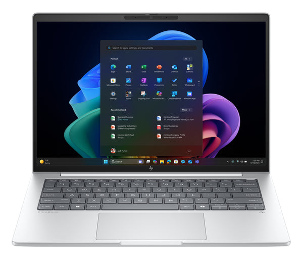 HP EliteBook 8 EB8G1a14AI RAI5340 14 16GB/512 PC NX Copilot+ PC AMD Ryzen AI 5 340 Laptop 35,6 cm (14") WUXGA DDR5-SDRAM 512 GB SSD Wi-Fi 7 (802.11be) Windows 11 Pro Sølv