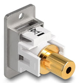 DeLOCK 90884 stikkontakt 3,5 mm Sølv, Hvid