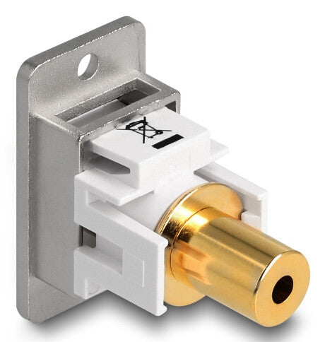 DeLOCK 90884 stikkontakt 3,5 mm Sølv, Hvid